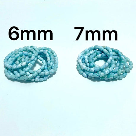 Oval Barrel Shape Larimar Bracelet Wholesale From Dominican Republic - Wholesale Crystals