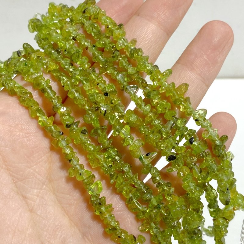 Peridot Chip Bracelets Wholesale -Wholesale Crystals