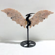 Pink Agate Flying Dragon Wing Carving With Stand - Wholesale Crystals