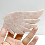 Pink Opal Heart Wing Carving With Stand -Wholesale Crystals