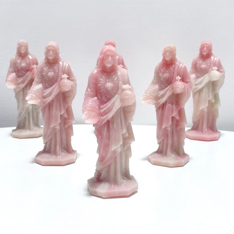 Pink Opal Jesus Carving Wholesale - Wholesale Crystals