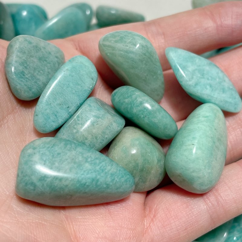 Polished Amazonite Gravel Small Tumbled Mixed Size Wholesale - Wholesale Crystals