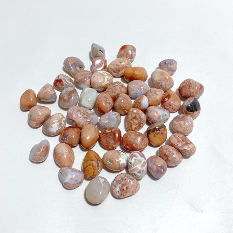 Polished Pink Agate Tumbled Wholesale -Wholesale Crystals