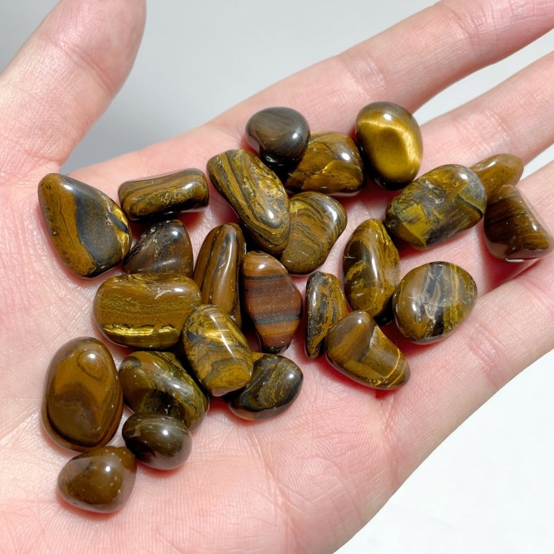 Polished Yellow Tiger Eye Chips Tumbled Wholesale - Wholesale Crystals