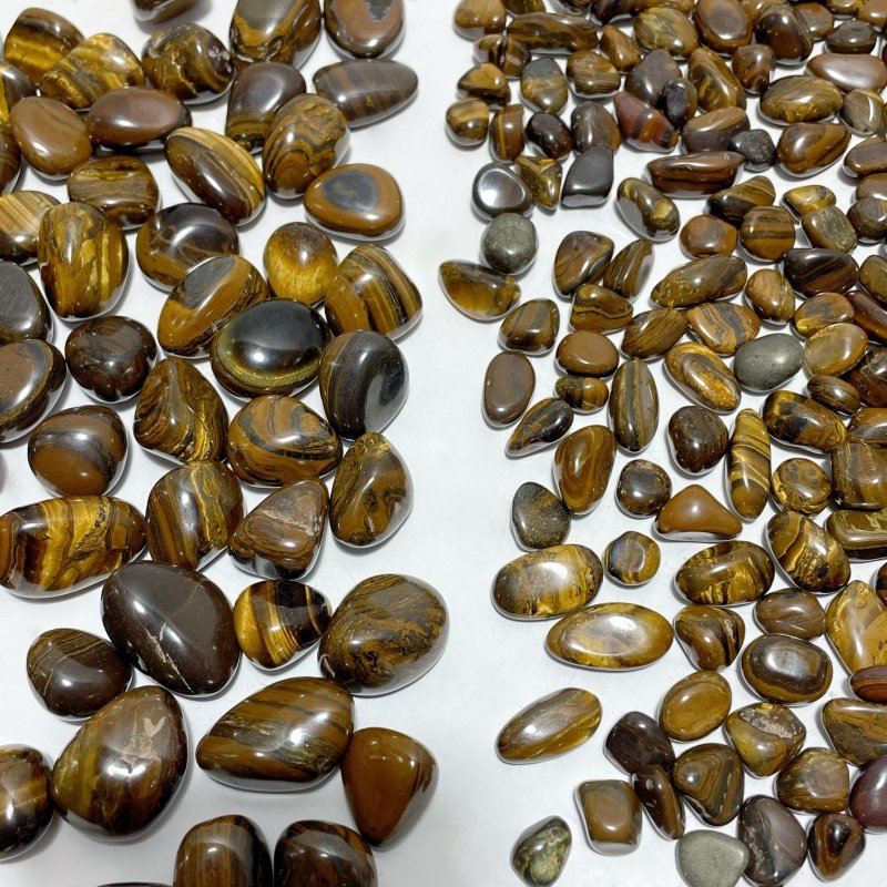 Polished Yellow Tiger Eye Chips Tumbled Wholesale - Wholesale Crystals