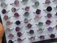 Rainbow Fluorite Flower Ring Wholesale -Wholesale Crystals