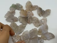 High Quality Sakura Agate Butterfly Carving Wholesale