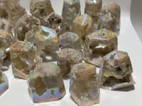 20 Pieces Aura Geode Quartz Druzy Crystal Tower Points -Wholesale Crystals