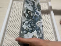 16In Large Moss Agate Geode Druzy Tower