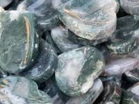 Beautiful Moss Agate Heart Shallow Bowl Carving Wholesale -Wholesale Crystals