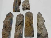 6 Pieces Large Aura Druzy Sphalerite Tower