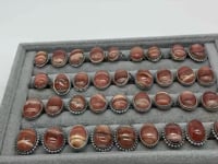 36 Pieces S925 Rhodochrosite Different Styles High Quality Ring