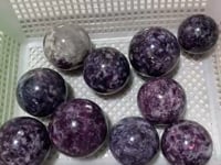 10 Pieces Spark Lepidolite Spheres -Wholesale Crystals