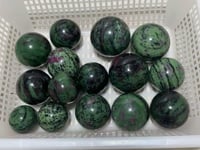 15 Pieces Beautiful Ruby Zoisite Spheres -Wholesale Crystals
