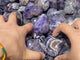 Chevron Amethyst Heart Crystals Wholesale