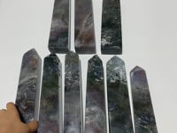9 Pieces Small Geode Ocean Jasper Tower Points