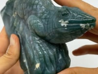 High Quality Natural Moss Agate Lizard Carving -Wholesale Crystals