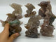 9 Pieces Sakura Flower Agate Dolphin Carving