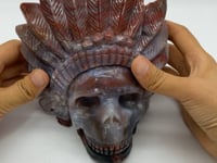 Unique Ocean Jasper Maya Skull Carving -Wholesale Crystals