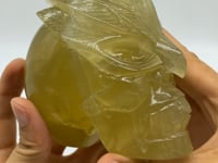 Unique Citrine Feather Mask Skull Carving -Wholesale Crystals