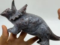 Ocean Jasper Three Horns Dinosaur Carving