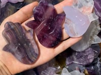Rainbow Fluorite Hamsa Hand Evil Eye Carving Wholesale -Wholesale Crystals