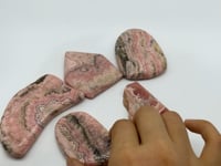 6 Pieces Small Rhodochrosite Slab -Wholesale Crystals