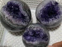 3 Pieces High Quality Amethyst Cluster Spheres