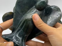 5 Pieces Large Moss Agate Angel Carving