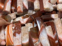 Carnelian Stripe Agate Mixed Clear Quartz Points Wholesale -Wholesale Crystals