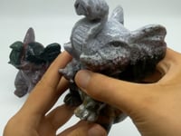 3 Pieces High Quality Large Ocean Jasper Elephant Carving