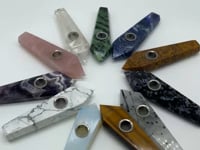 11 Types Side Hole Crystal Pipes Sodalite Apatite Rose Quartz Wholesale -Wholesale Crystals