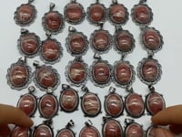 32 Pieces Rhodochrosite (Argentina) Pendant Charm