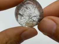 Unique Black Rutile Quartz In Quartz Teardrop Shape DIY Pendant