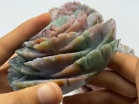 Beautiful Ocean Jasper Lotus Flower Carving Wholesale