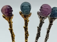 Rainbow Fluorite Skull Coffee Spoon Carving Wholesale -Wholesale Crystals