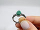 High Quality S925 Sterling Silver Malachite Ring Wholesale -Wholesale Crystals