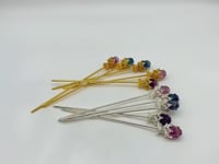 Rainbow Fluorite Rose Flower Hairpin Carving Wholesale -Wholesale Crystals