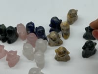5Types Mini Halloween Ghost Carving Wholesale Rose Quartz Crazy Agate