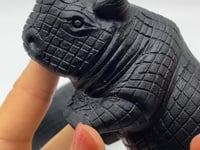 Large Obsidian Rhino Carving Wholesale -Wholesale Crystals