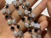 Moonstone Cute Four Leaf Clover Lucky Bracelets Crystal Wholesale -Wholesale Crystals