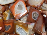 Natural Geode Carnelian Rhombus Shaped Carving Wholesale -Wholesale Crystals