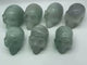 7 Pieces Light Color Fluorite Halloween Skull Carving