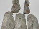 5 Pieces Large White Fluorite Druzy Geode Points