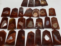 25 Pieces Beautiful Geode Carnelian Tower Points