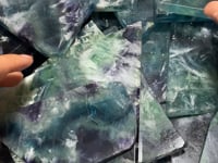 Beautiful Feather Fluorite Slab Wholesale