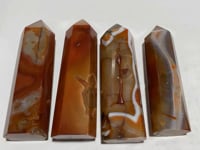 4 Pieces Large Carnelian Crystal Tower