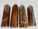 4 Pieces Large Carnelian Crystal Tower