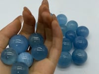 21 Pieces High Quality Aquamarine Spheres