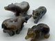 4 Pieces Geode Druzy Agate Bear Carving